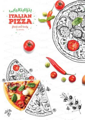 پوستر پیتزا ایتالیایی به صورت فایل لایه باز فتوشاپ